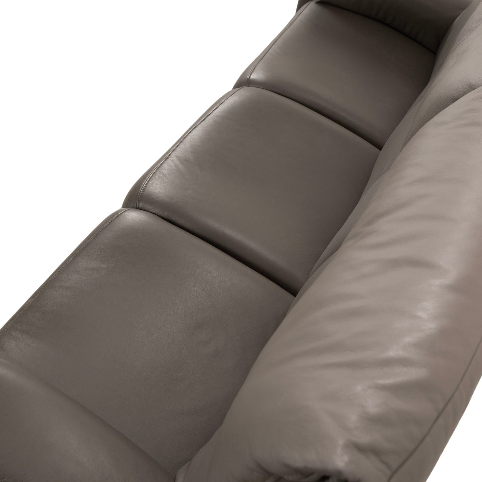Himolla 4879 Leather Three Seater Sofa Grey Brown Taupe photo Furniture