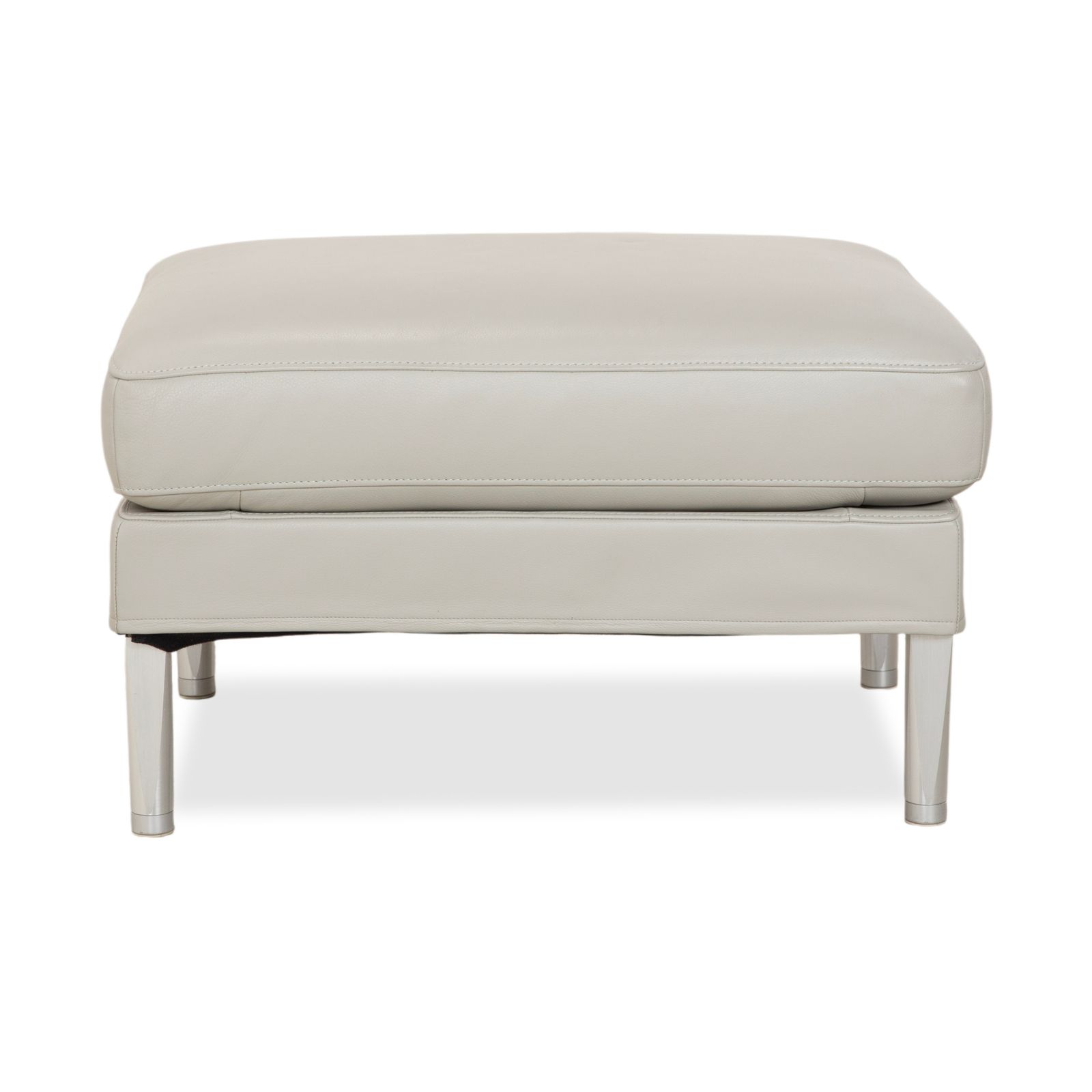 Fsm Clarus Leather Stool Grey Pebble photo vinterior