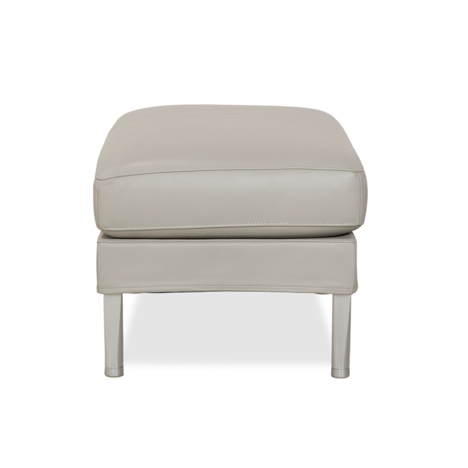 Tabouret Fsm Clarus en cuir gris pebble photo buy