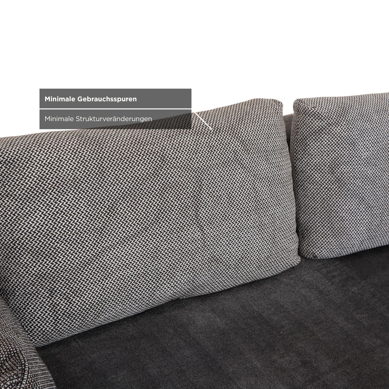 Canapé Rolf Benz Nuvola 4 places en tissu gris anthracite photo buy
