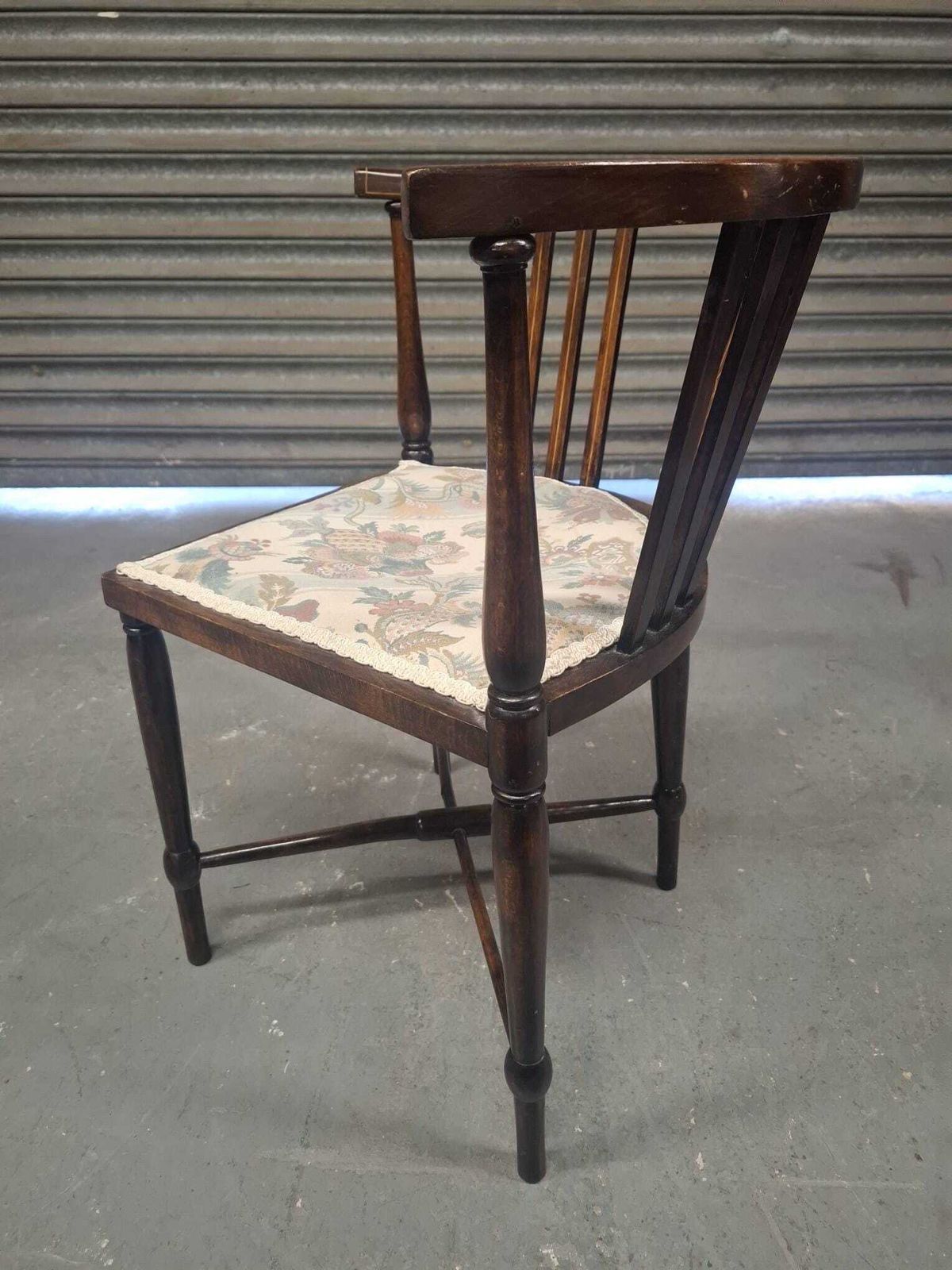 Edwardian Mahogany Inlaid Bedroom Corner Chair photo Furniture