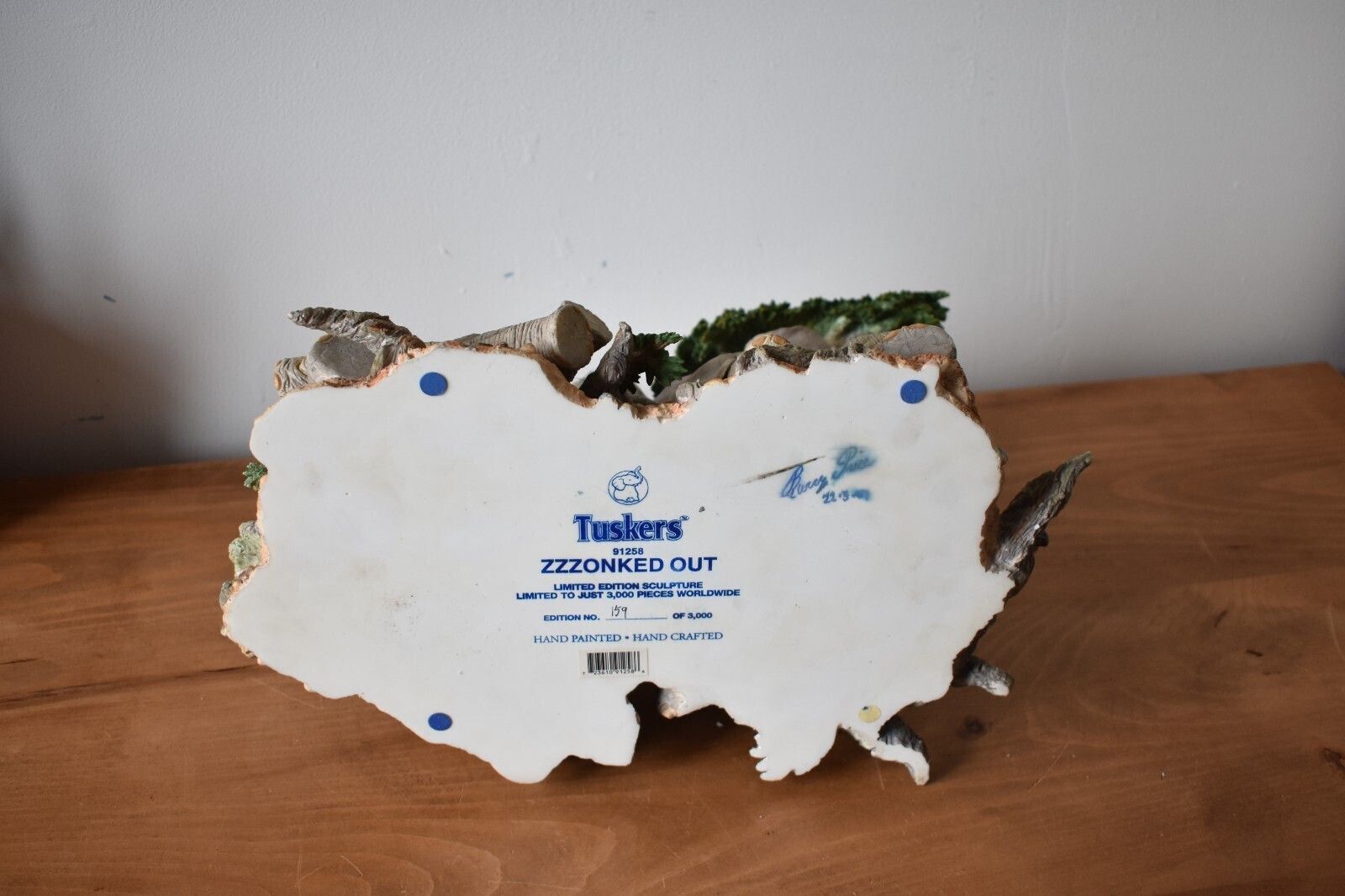 60.0 Tuskers Ornament/ Sculpture 'Zzzonked Out' Limited Edition 159/3000 In Box photo