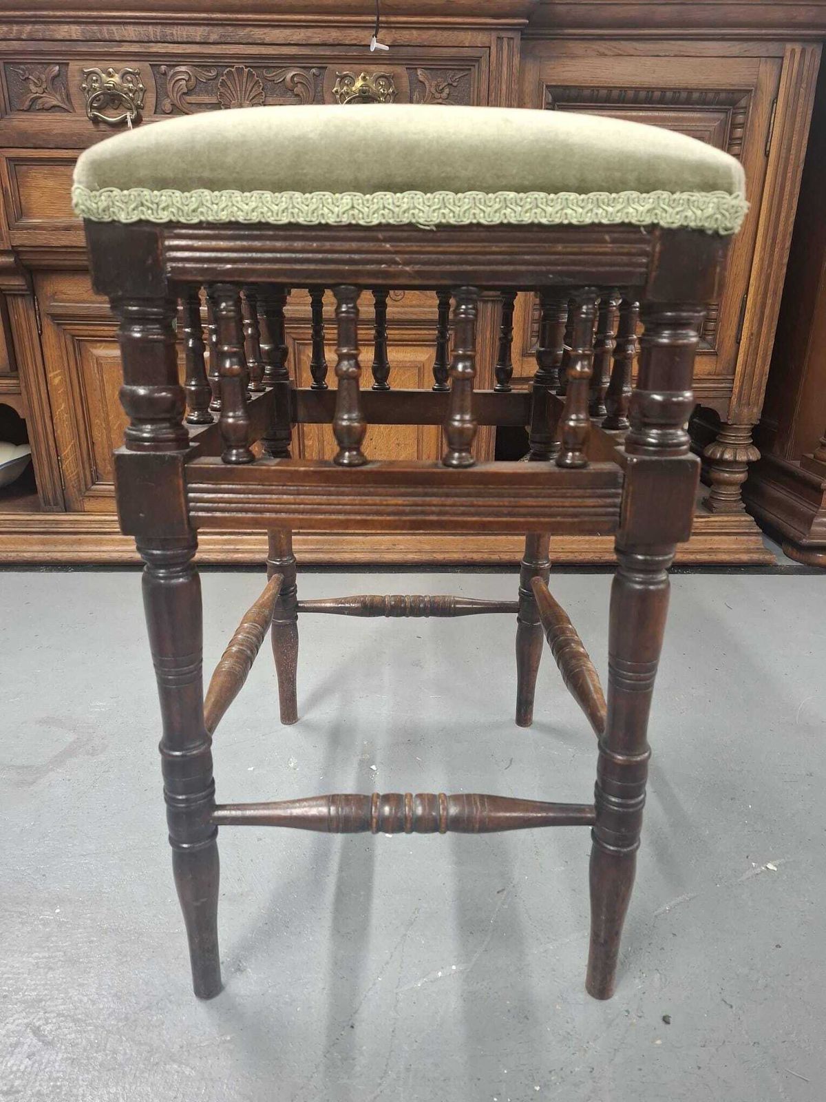 Edwardian Mahogany Spindle And Turned Leg Piano Stool photo furniture