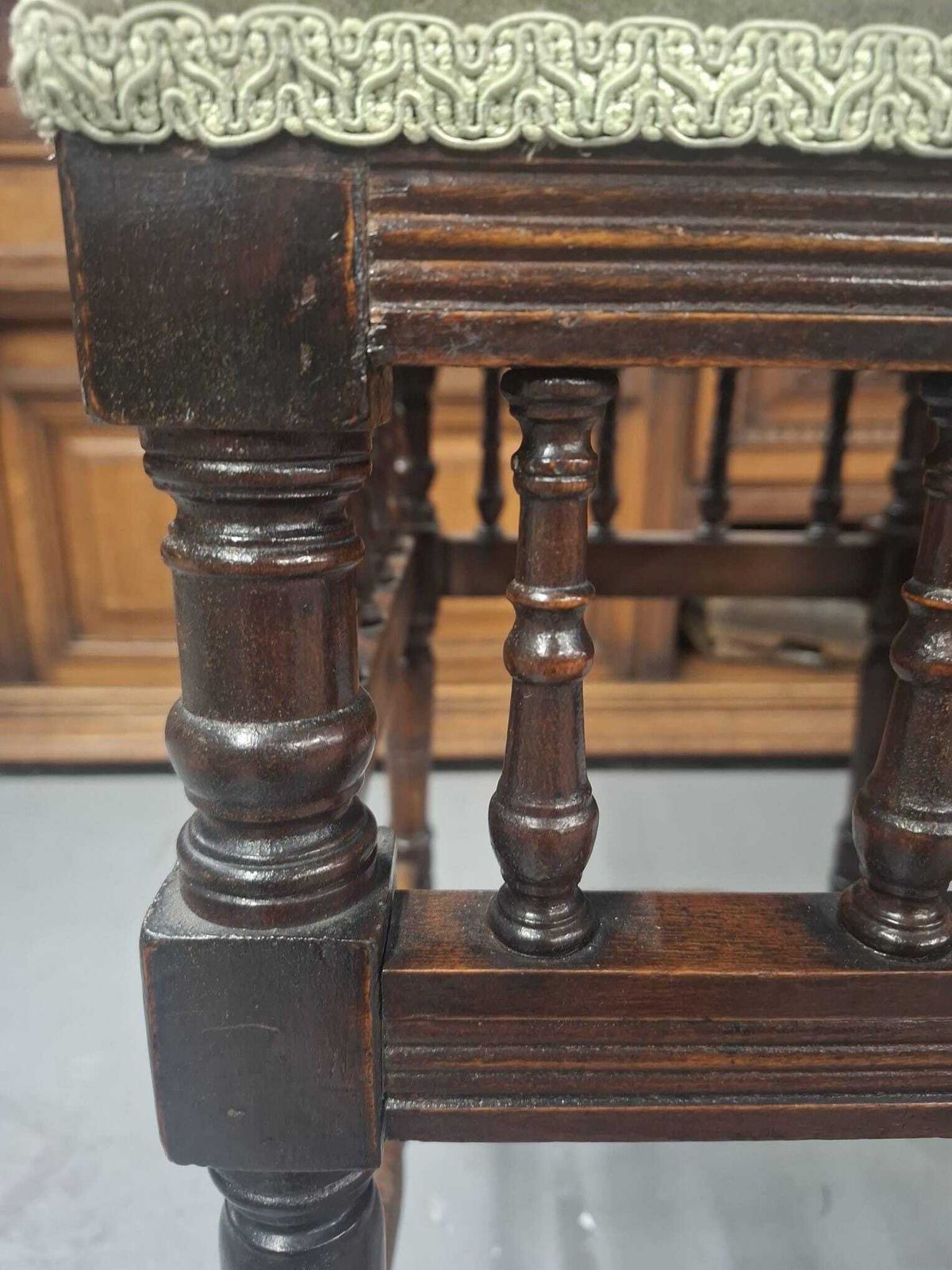 Edwardian Mahogany Spindle And Turned Leg Piano Stool photo vinterior