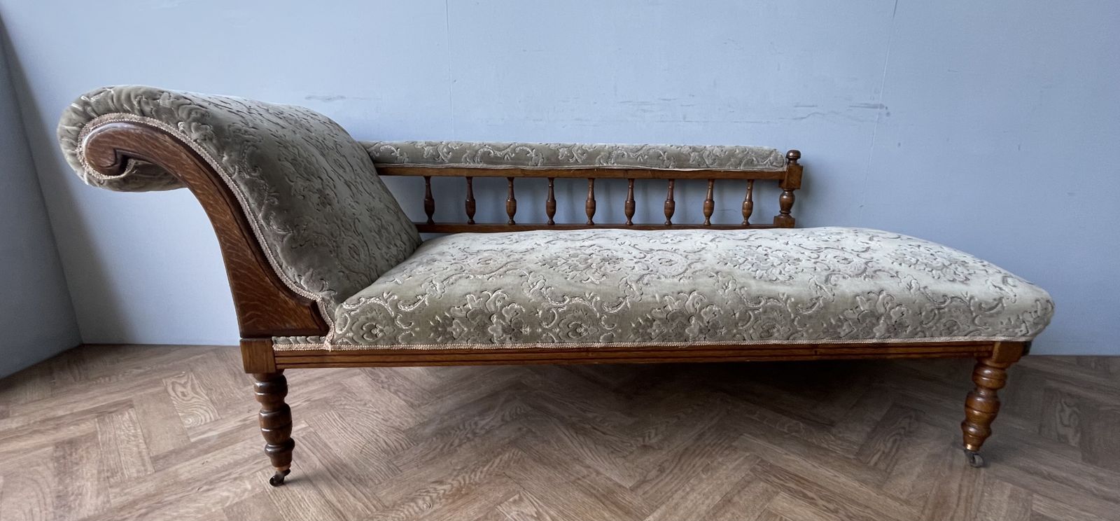 Vintage Antique Edwardian Rare Chaise Longue Daybed Couch photo vintage