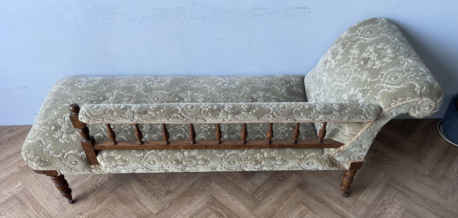 photo vintage Vintage Antique Edwardian Rare Chaise Longue Daybed Couch