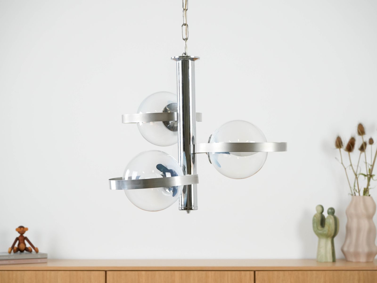 Pendant Lamp, Space Age, 1970s, Manufactured In Italy photo for sale
