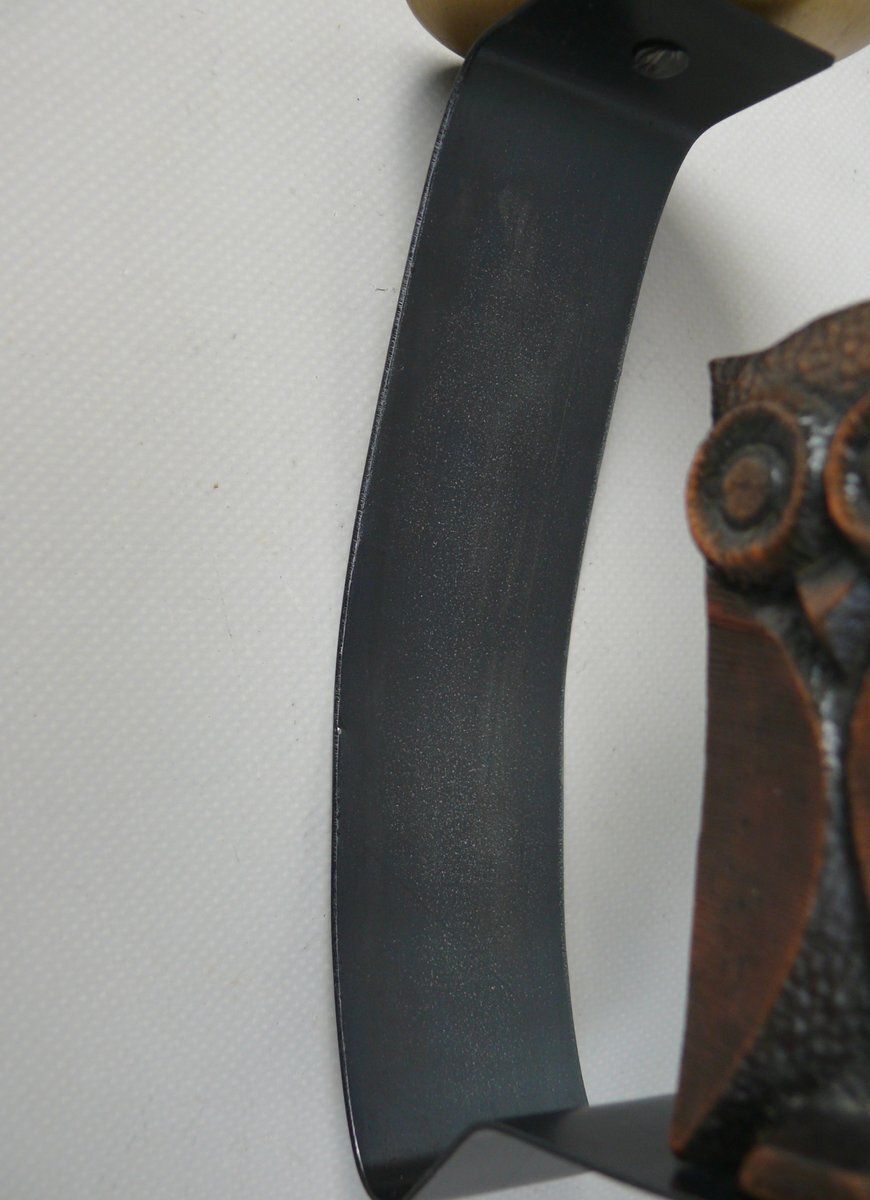 photo buy Arts And Crafts Wrought Iron, Brass & Copper Plated Owl Candleholder, 1890s