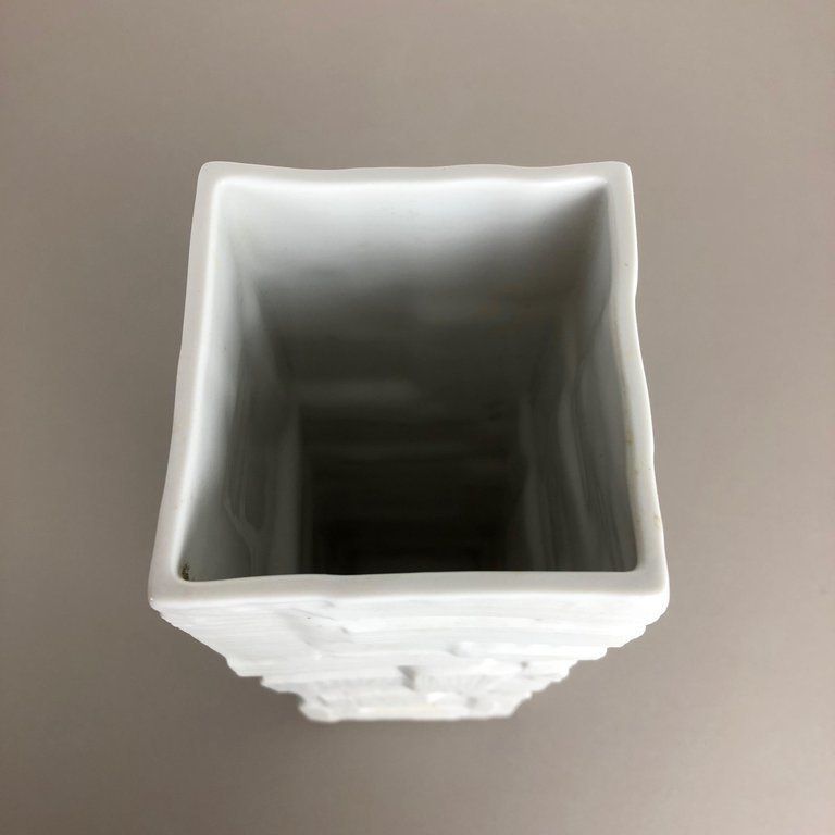 283.0 Original 1970s Op Art Vase Porcelain German Vase By Heinrich Ceramics, Germany photo
