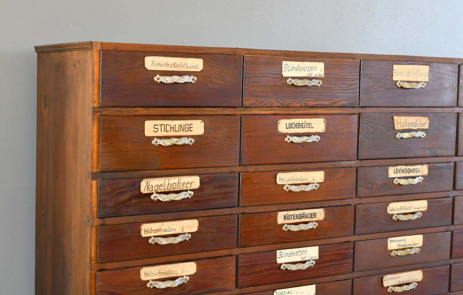Art Nouveau Ironmongers Drawers Circa 1910 photo for sale