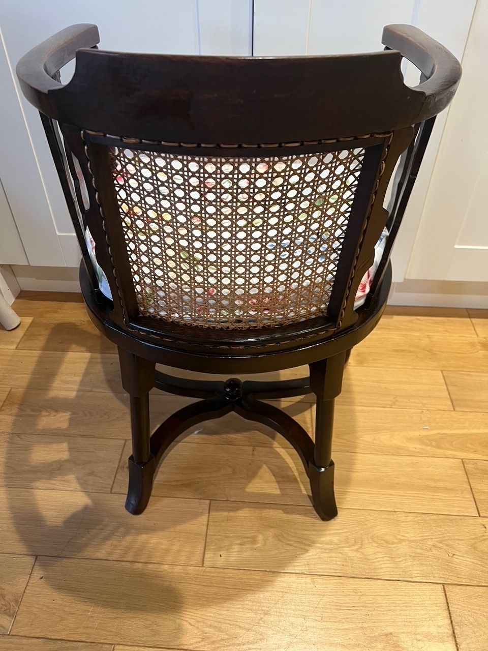 Antique Berger Cane Chair With New Cushion Covered In Colefax And Fowler Fabric photo 250.0