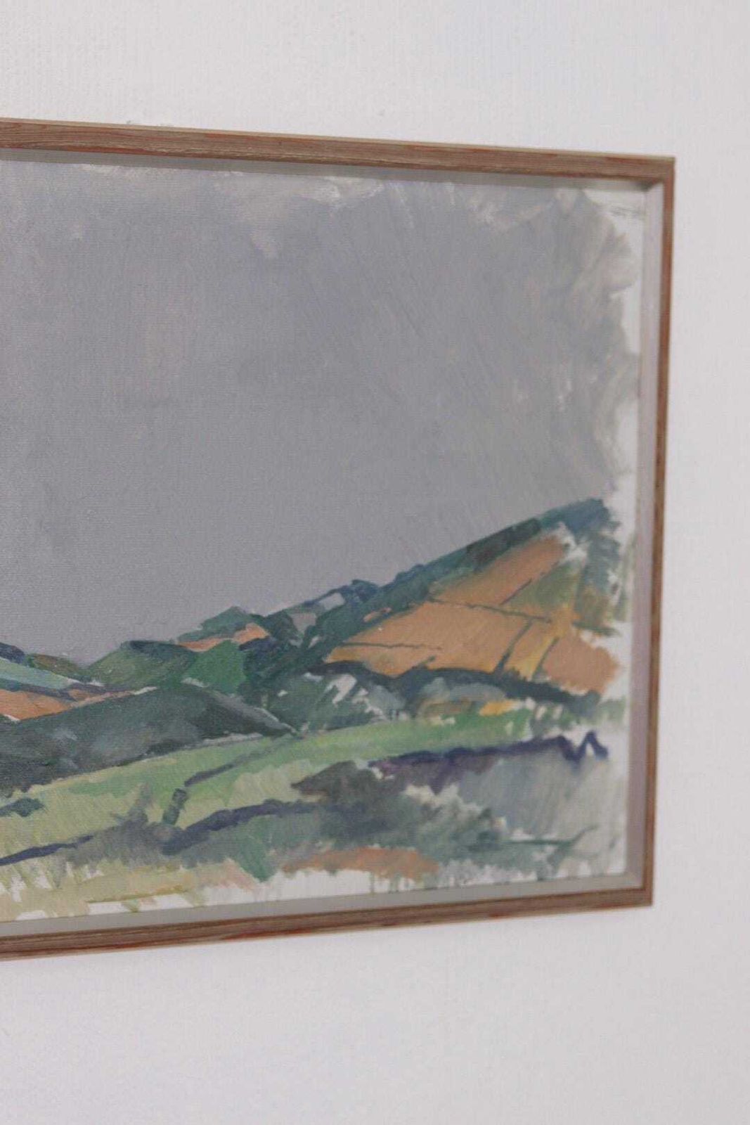 Original Swedish Oil On Canvas – “Valley” By Gustav Adolf Johansson – Vintage 1972, Framed 45 × 61 Cm (17.7" × 24") photo buy
