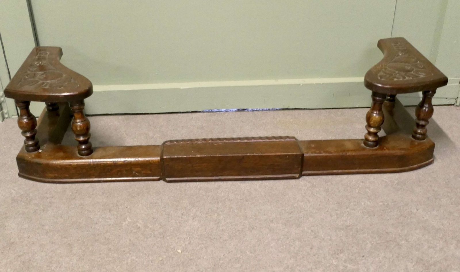 Arts And Crafts Carved Club Fender, Adjustable photo furniture