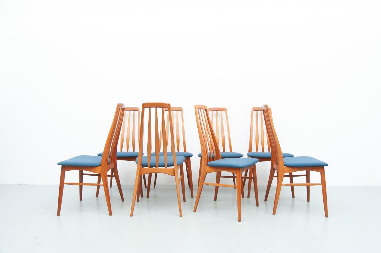 Eva Chairs In Teak By Niels Koefoed For Koefoed Hornslet, 1960s, Set Of 8 photo furniture