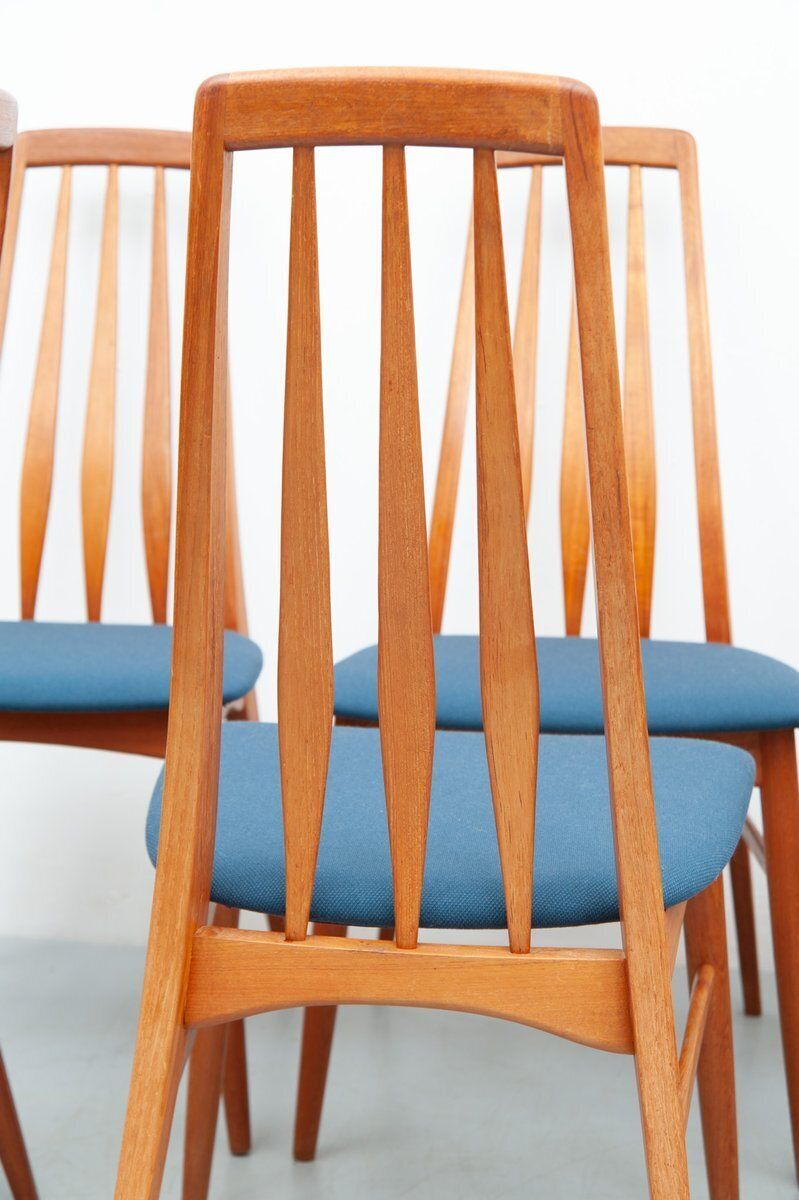Eva Chairs In Teak By Niels Koefoed For Koefoed Hornslet, 1960s, Set Of 8 photo buy