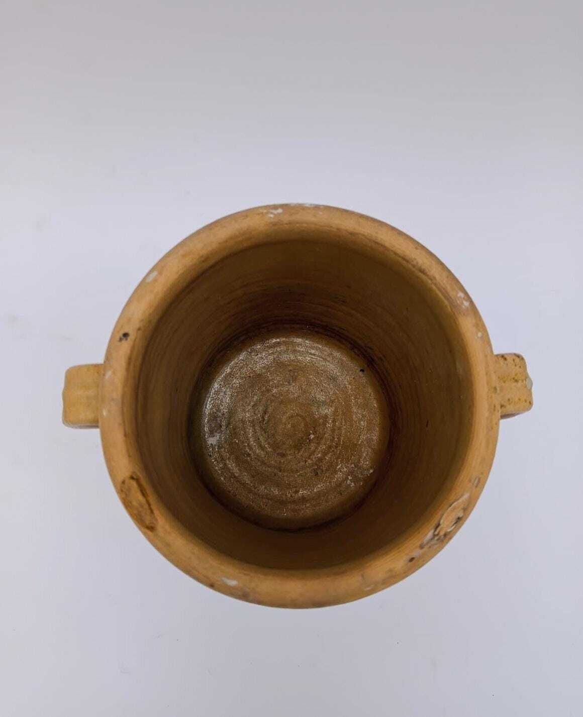 Antique Two Handled Container Made In Puglia Grottaglie Late 19th Century Ceramic Majolica Jar Vase photo 216.0