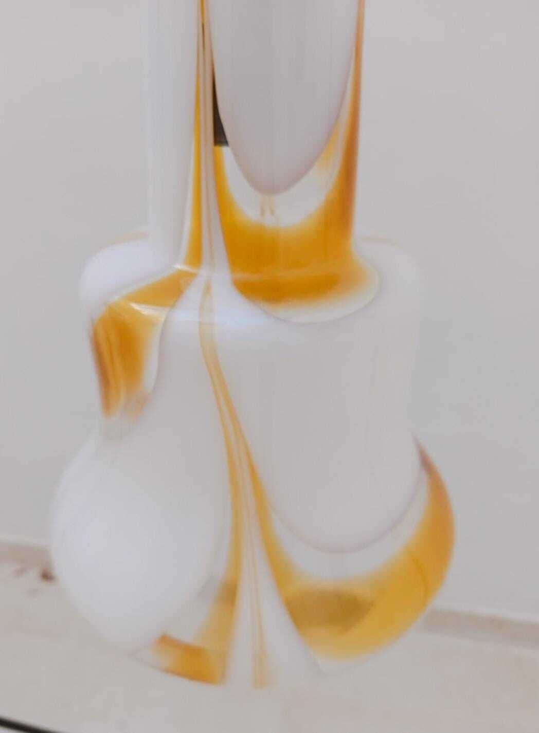 Murano Glass Chandelier Carlo Moretti Era White Yellow Space Age Design 70s Hanglamp photo 270.0