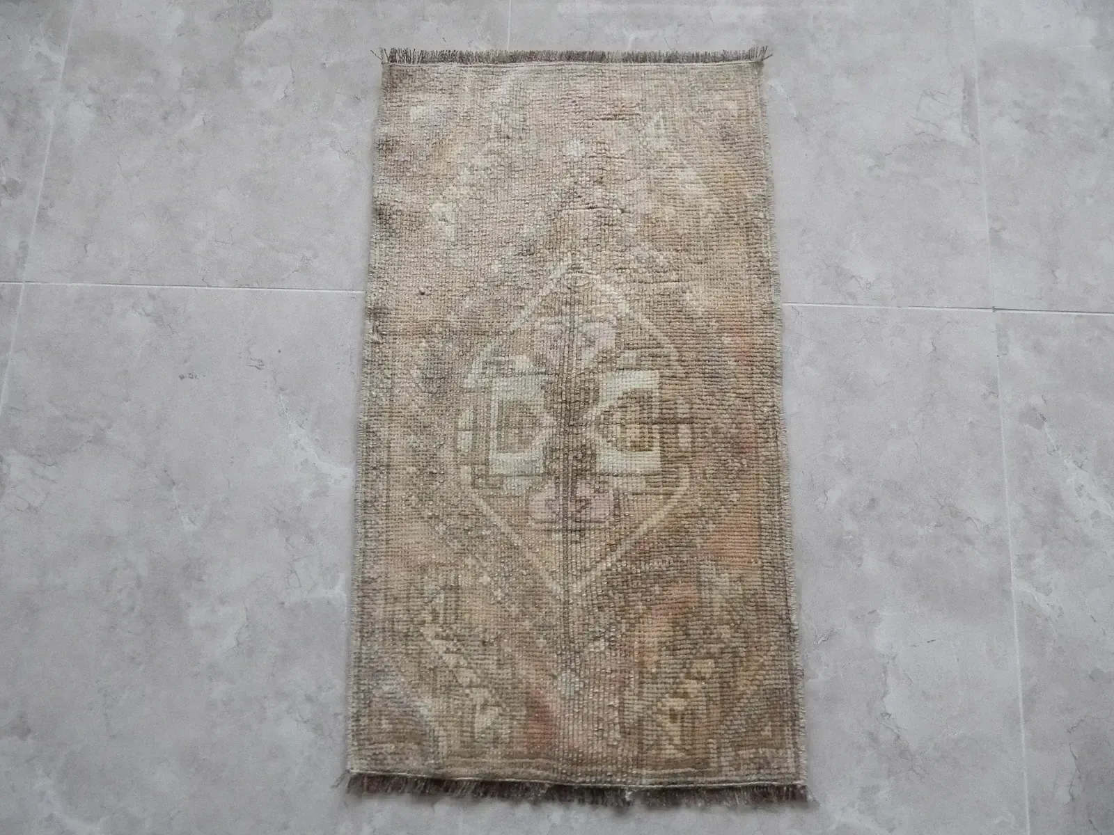 Yastik Rug Distressed Low Pile Petite Rug Faded Runner 1'8" X 2'11" photo buy