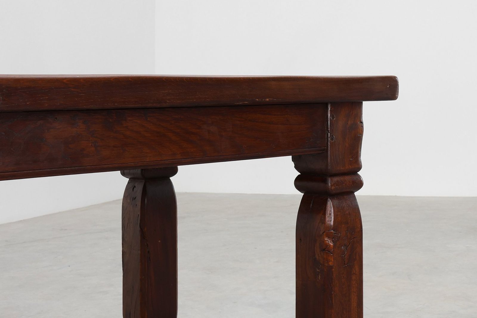Large French Provincial Rustic Oak Table, 1900s photo for sale