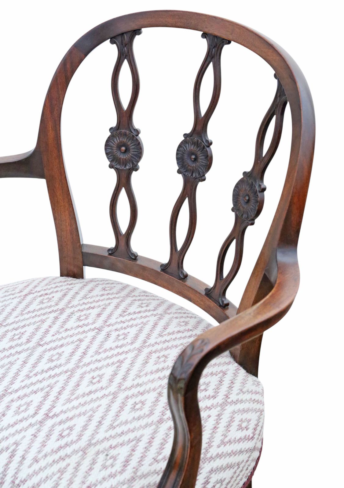 Antique Early 19th Century Mahogany Elbow Chair – Dining, Side, Or Desk Chair, Fine Quality photo 795.0