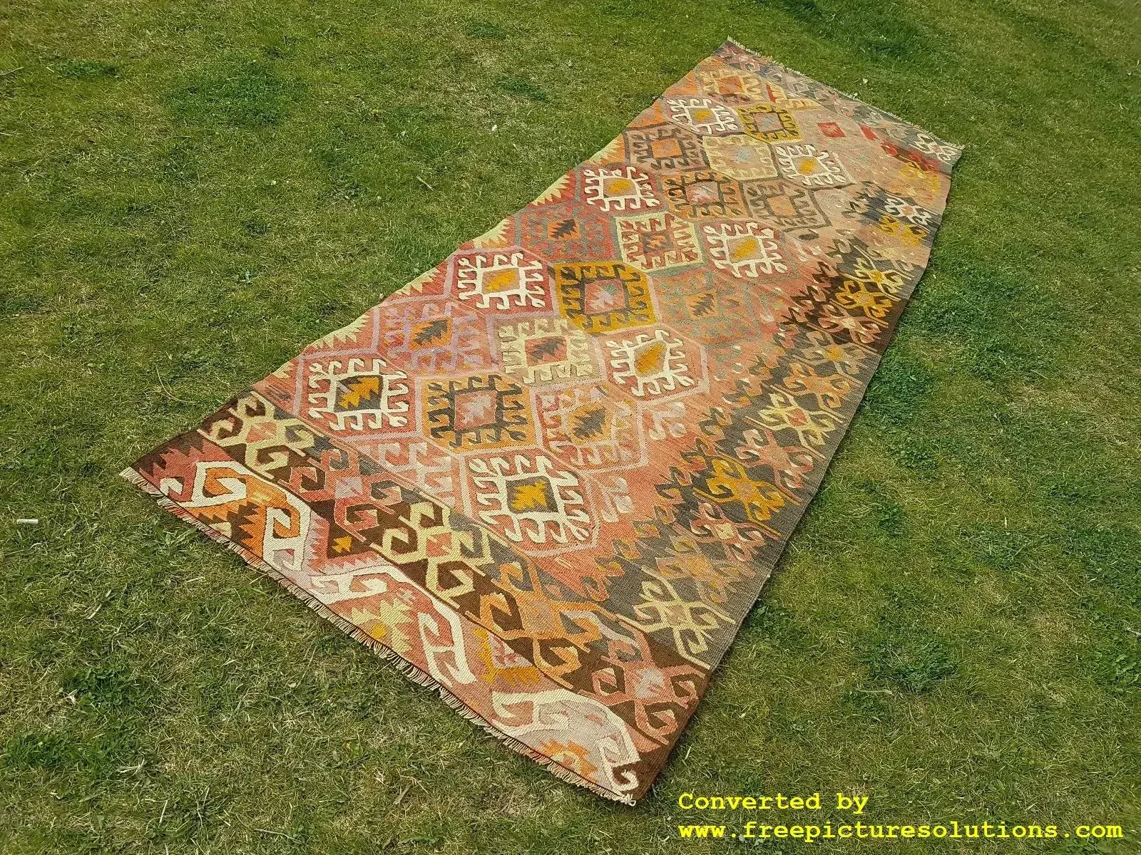 1970s Vintage Turkish Kilim Runner   3′ × 8′12″ photo furniture