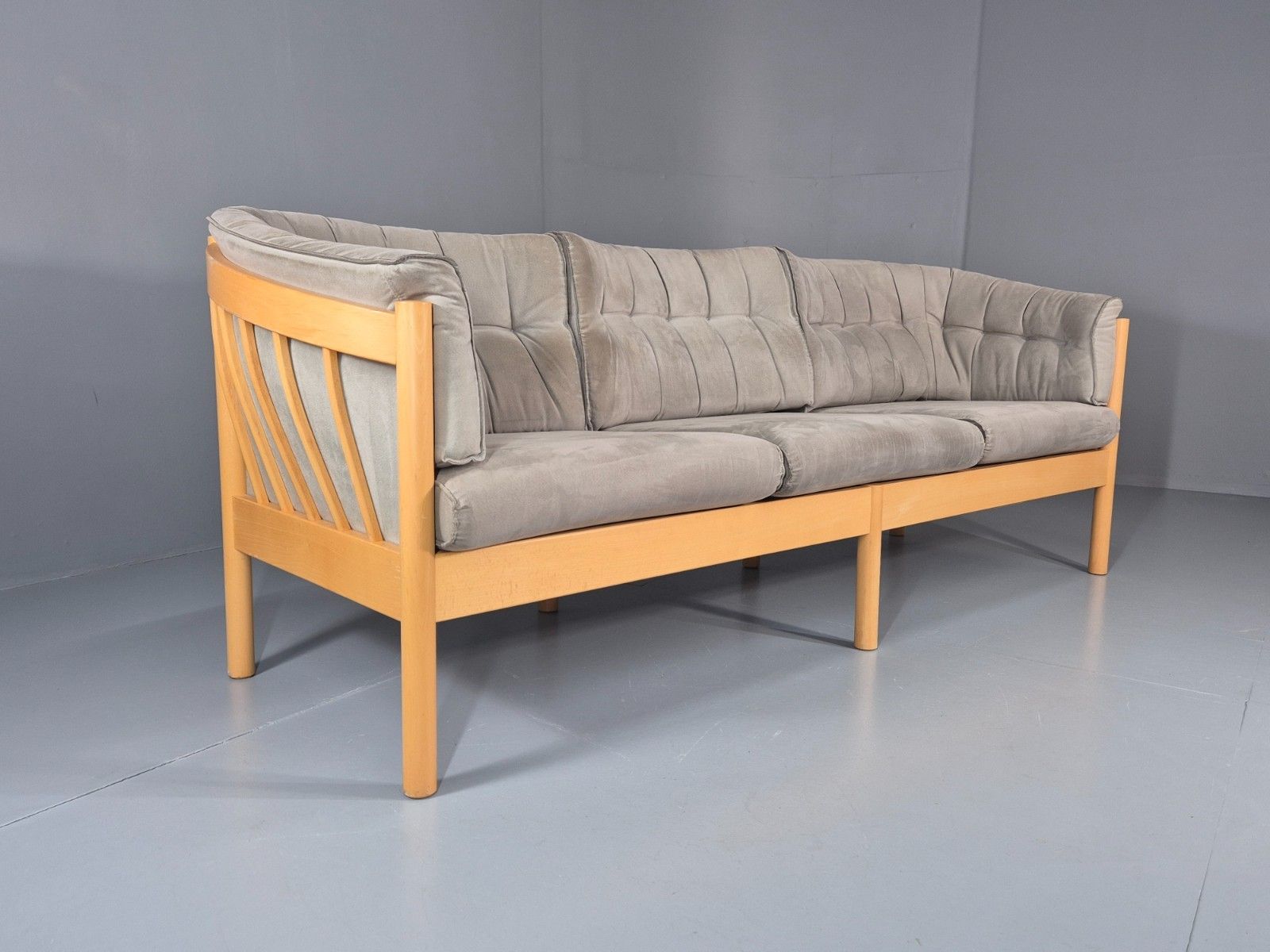 Vintage Three Seater Sofa 1980s Danish Nielaus Jeki Retro Mcm Eb11348 M3ss photo furniture