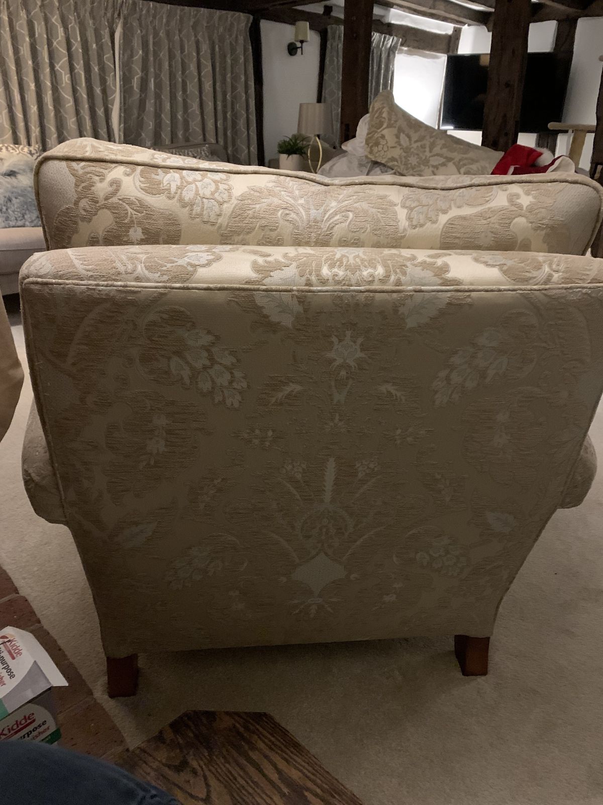 Duresta Trafalgar Metallic Damask Armchair photo Furniture
