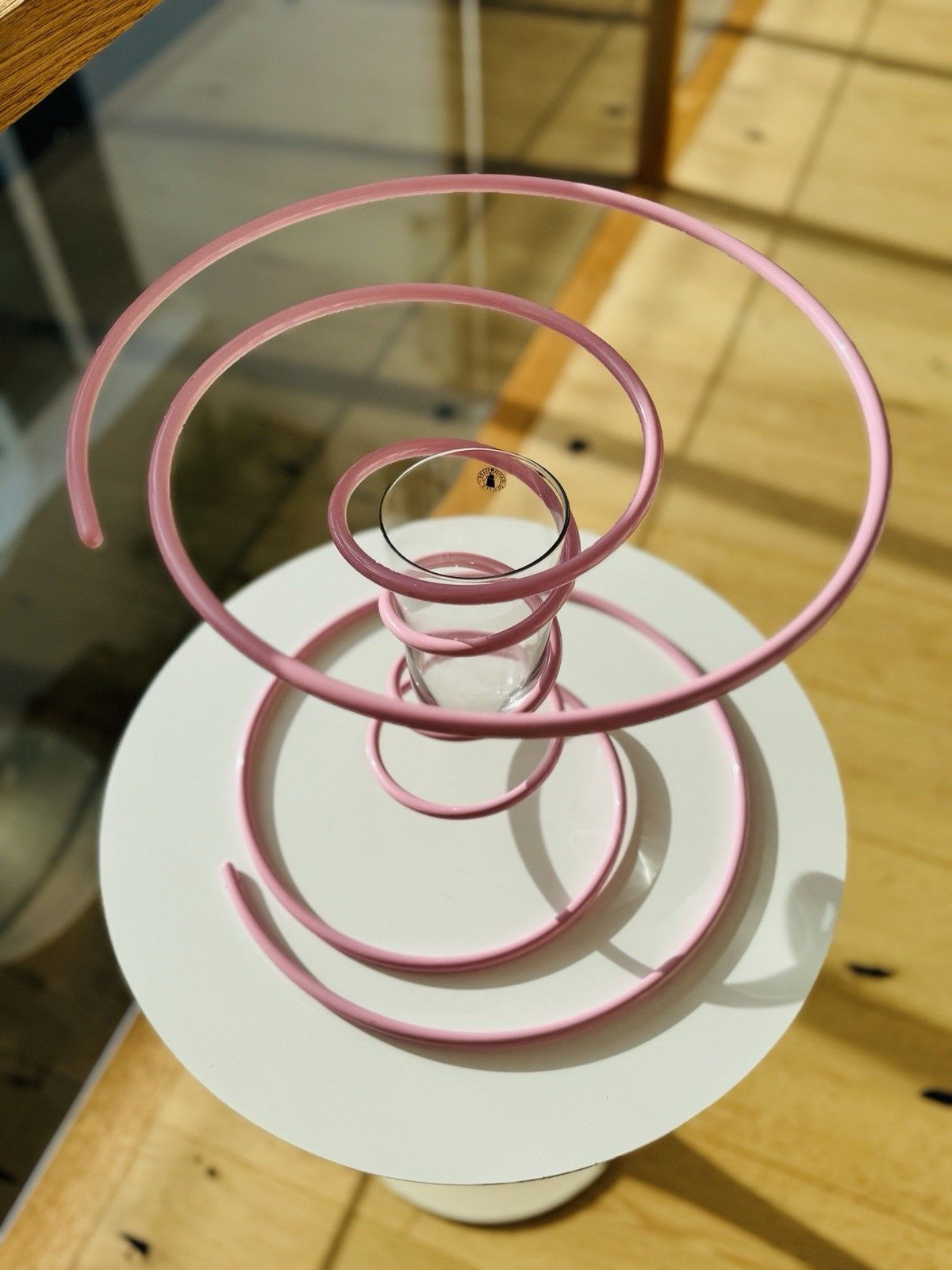 photo furniture Gustaf Westman X Ikea Vinterfint Pink Spiral Vase, Sold Out, Hard To Find