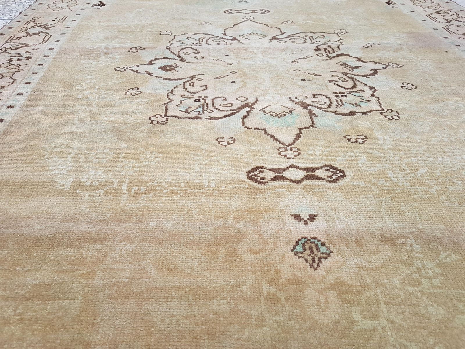 Textiles Faded Turkish Karapinar Rug 52'' X 86'' photo