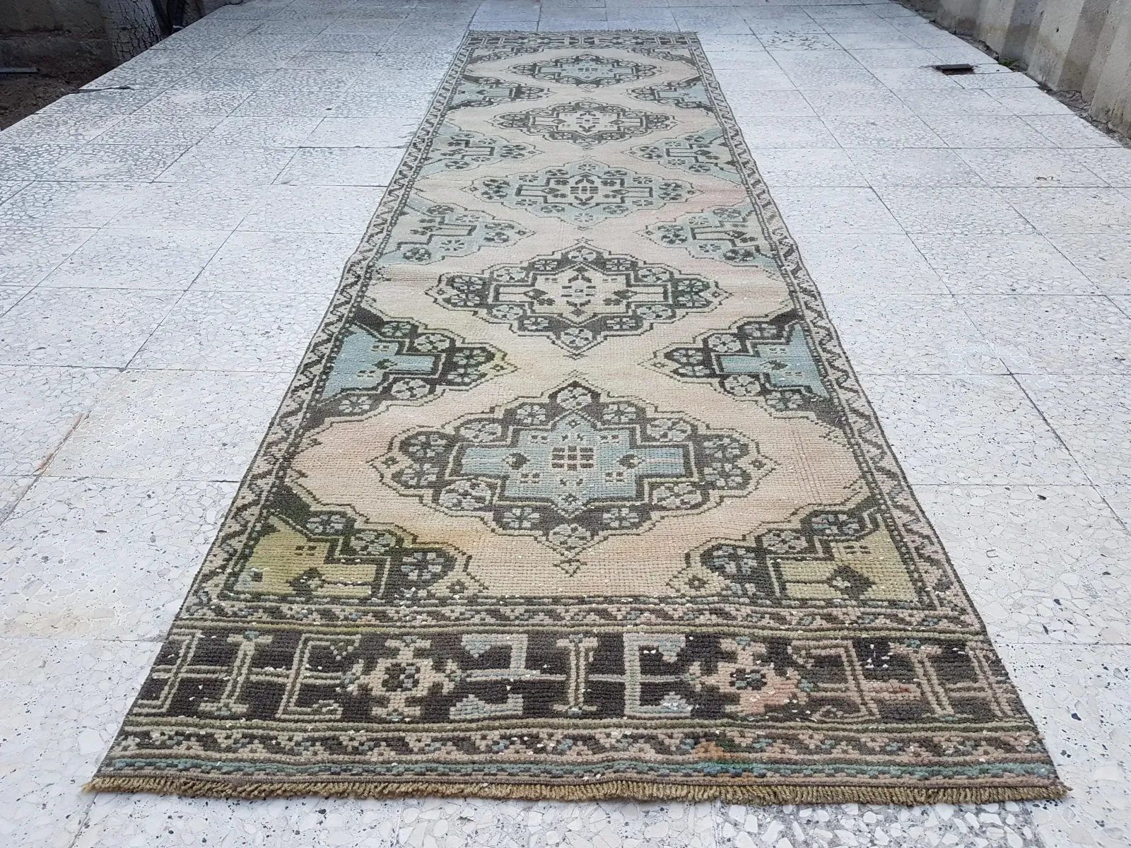 Vintage Oriental Anatolian Large Foyer Size Rug 3'1" X 11'7" photo furniture