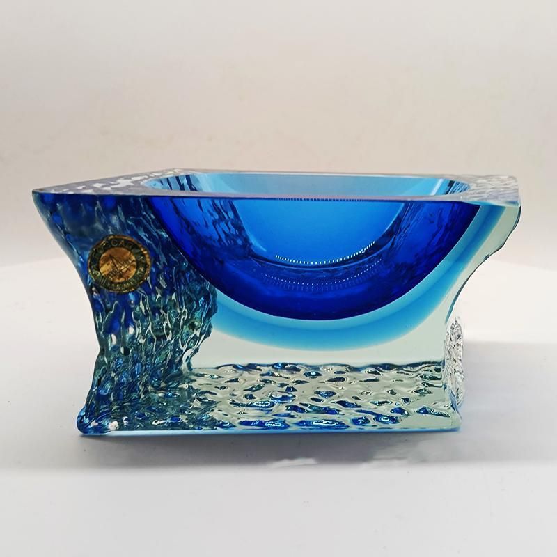 1960s Ashtray Or Catch All In Hand Worked Murano Glass By Flavio Poli For Seguso. Made In Italy photo furniture