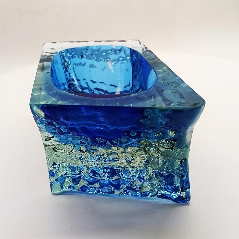 1960s Ashtray Or Catch All In Hand Worked Murano Glass By Flavio Poli For Seguso. Made In Italy photo vintage