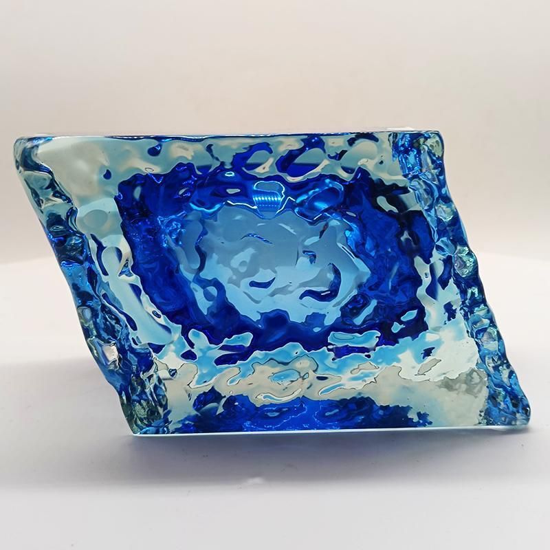 Home Decor 1960s Ashtray Or Catch All In Hand Worked Murano Glass By Flavio Poli For Seguso. Made In Italy photo