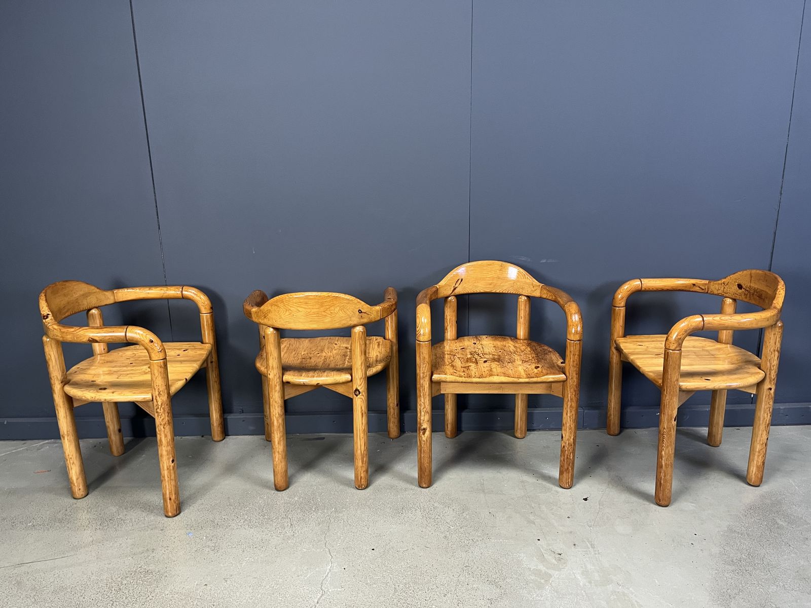 Cj Rosengaarden Pine Wood Dining Set   Set Of 5   1970s photo Furniture
