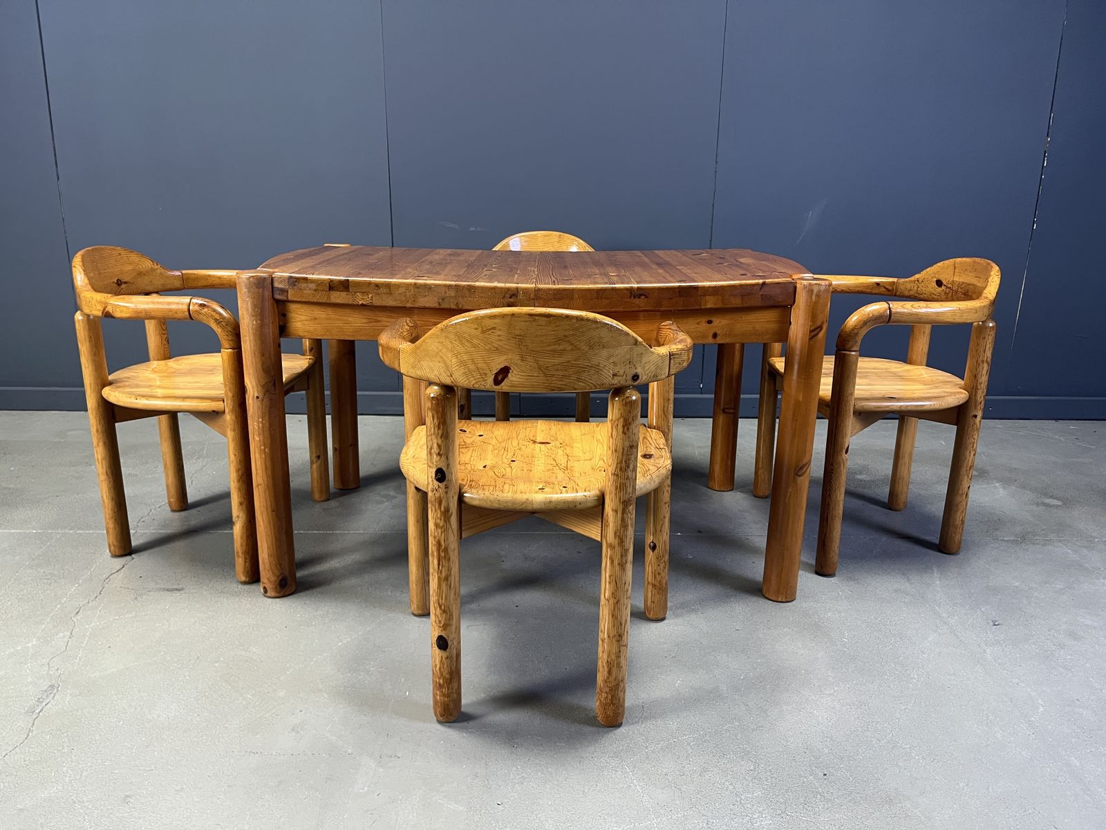 Cj Rosengaarden Pine Wood Dining Set   Set Of 5   1970s photo buy
