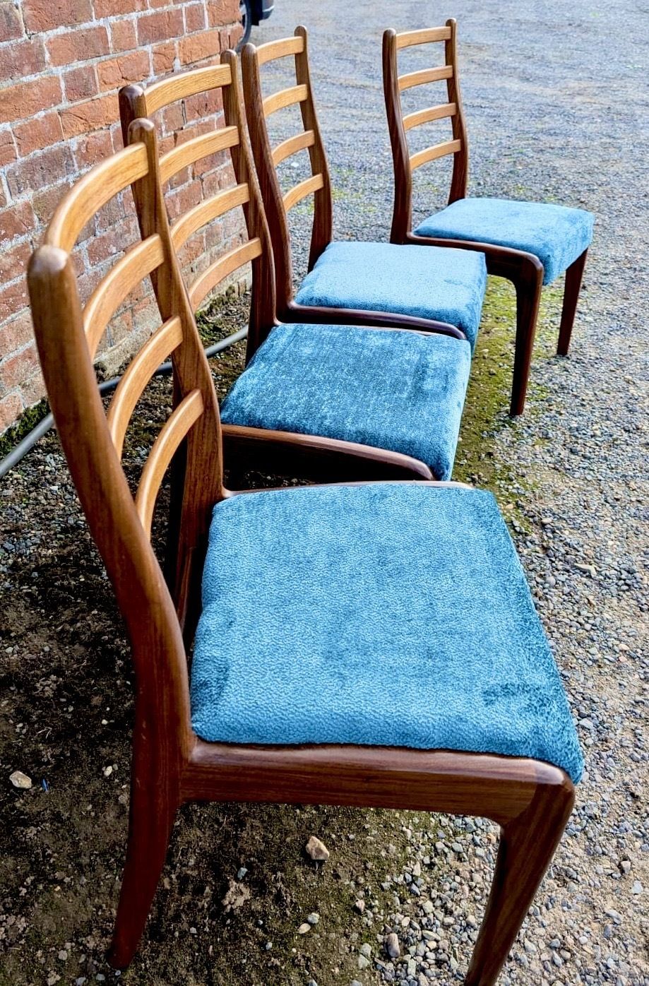 4 Midcentury Retro G Plan Ladderback Dining Chairs photo Furniture