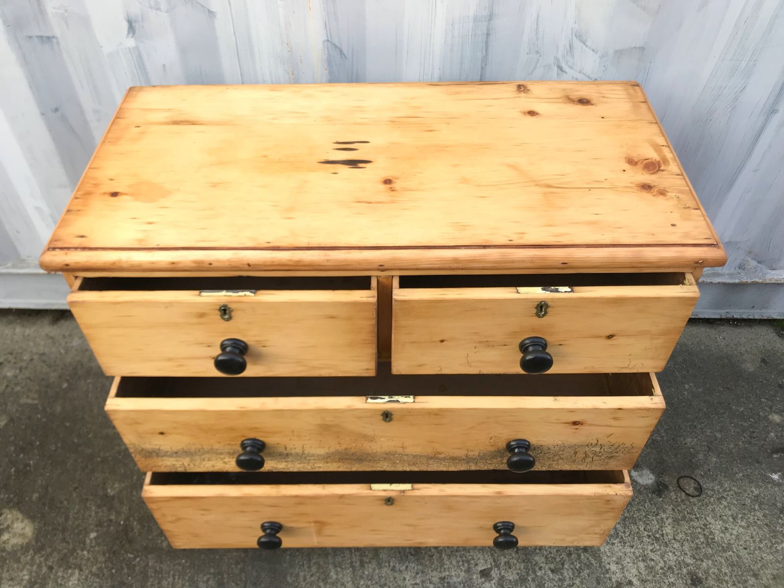 photo furniture Charming Victorian 19th Century Farmhouse Pine " Over 2 Chest Of Draws