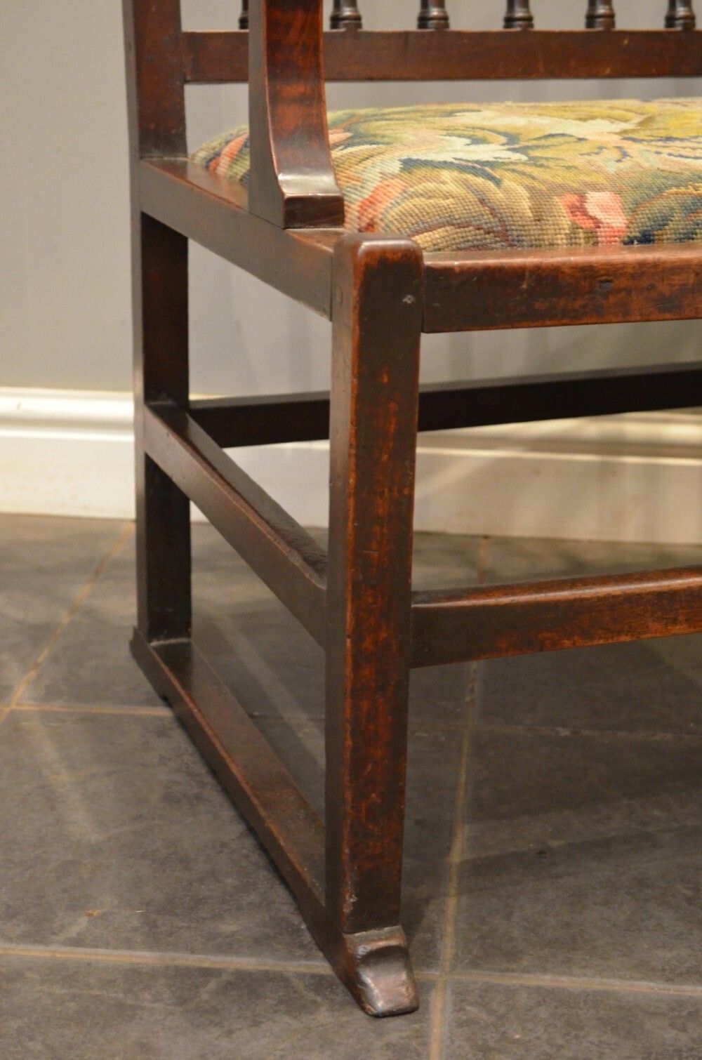 Lovely 18th Century Oak 'Westmoreland' Lawn Chair photo for sale