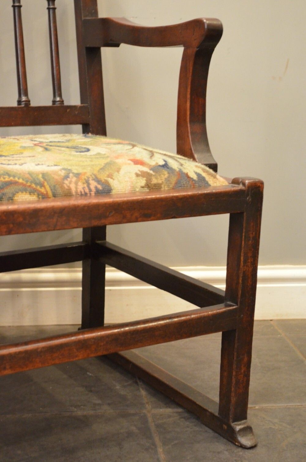 Lovely 18th Century Oak 'Westmoreland' Lawn Chair photo Furniture