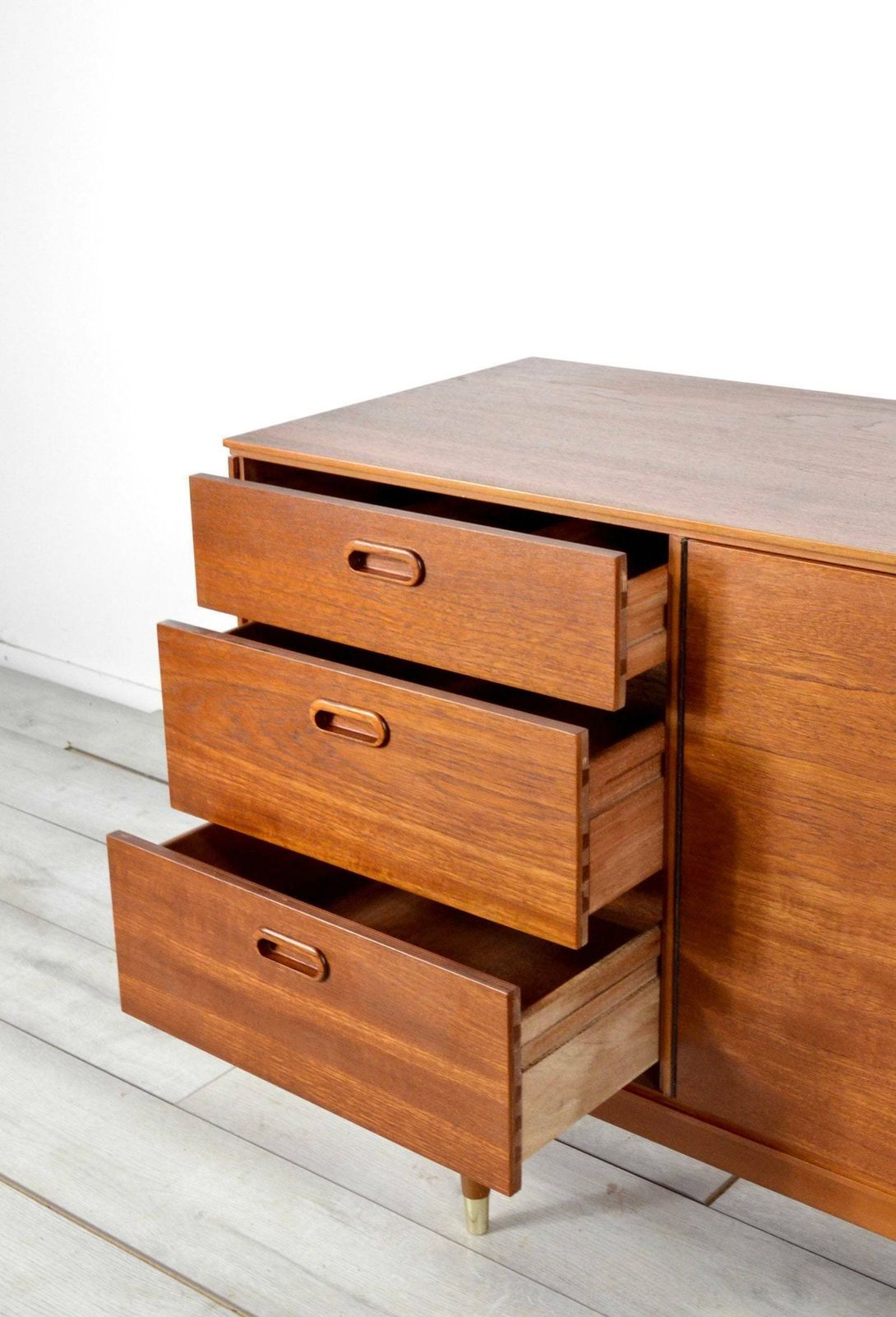 Midcentury Avalon Teak Sideboard Vintage Modern Retro Danish Style photo furniture