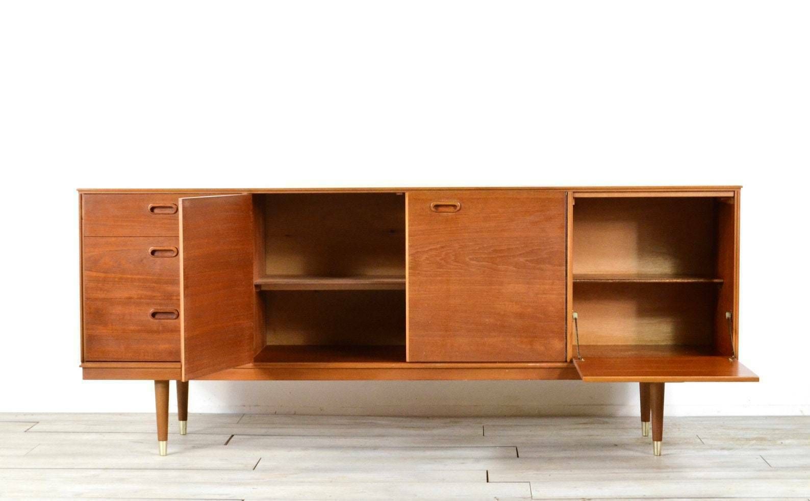 Midcentury Avalon Teak Sideboard Vintage Modern Retro Danish Style photo Furniture