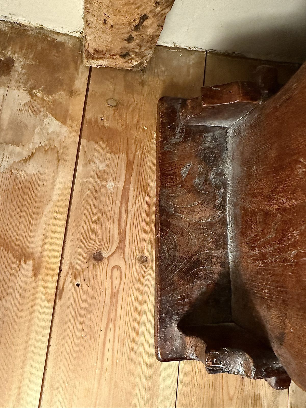 Furniture Rare 16th Century Elm Boarded Stool From The Reign Of Henry VIII photo