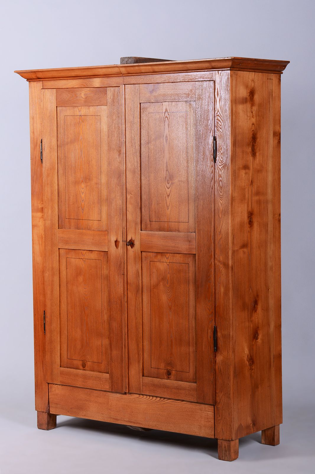 Restored Neoclassical Wardrobe, Ash, Revived Polish, Czech, 1820s