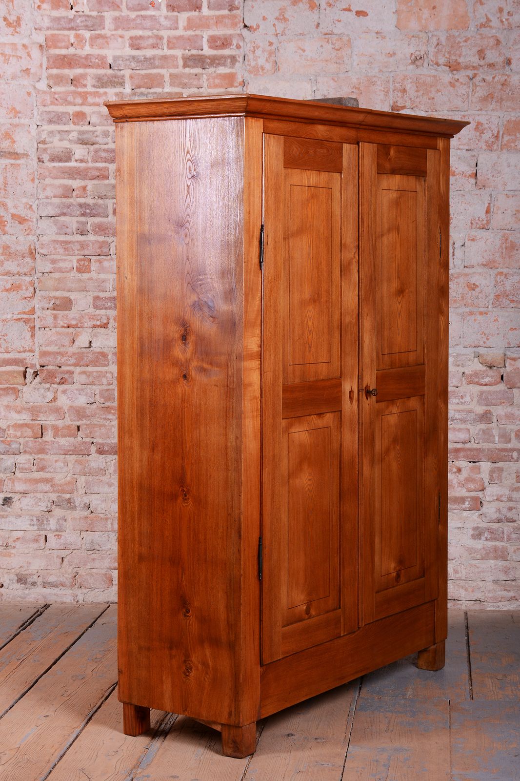 Restored Neoclassical Wardrobe, Ash, Revived Polish, Czech, 1820s photo vintage