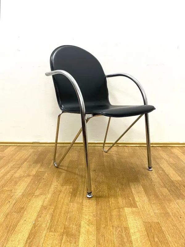 Set Of 4 Retro Chairs With Armrests, 1980s, Czechoslovakia photo Furniture