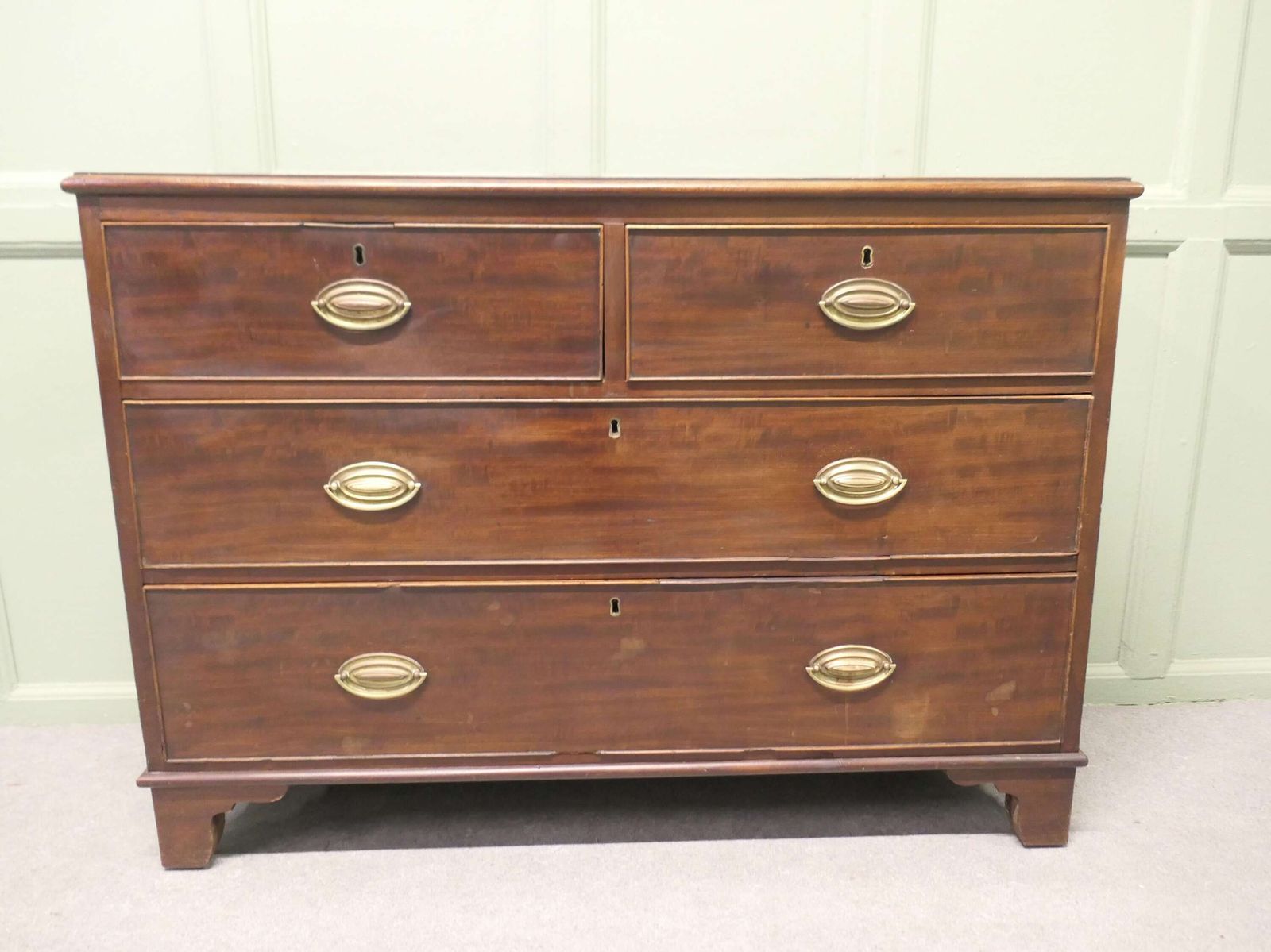 Very Slim Mahogany Chest Of Drawers