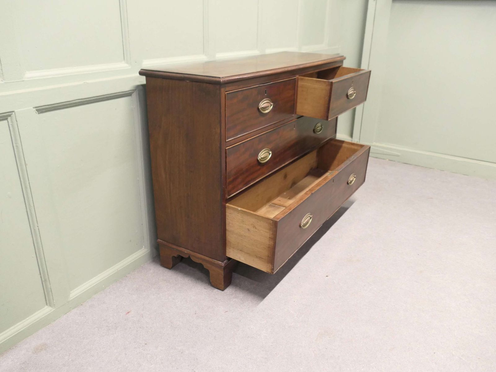 Very Slim Mahogany Chest Of Drawers photo for sale