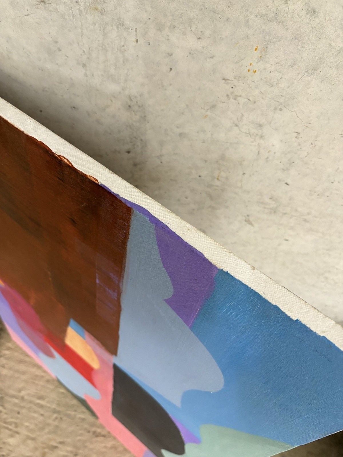 86.25 Vtg Mid Century Style Abstract Art School Wall Hanging Painting Picture R1011 photo