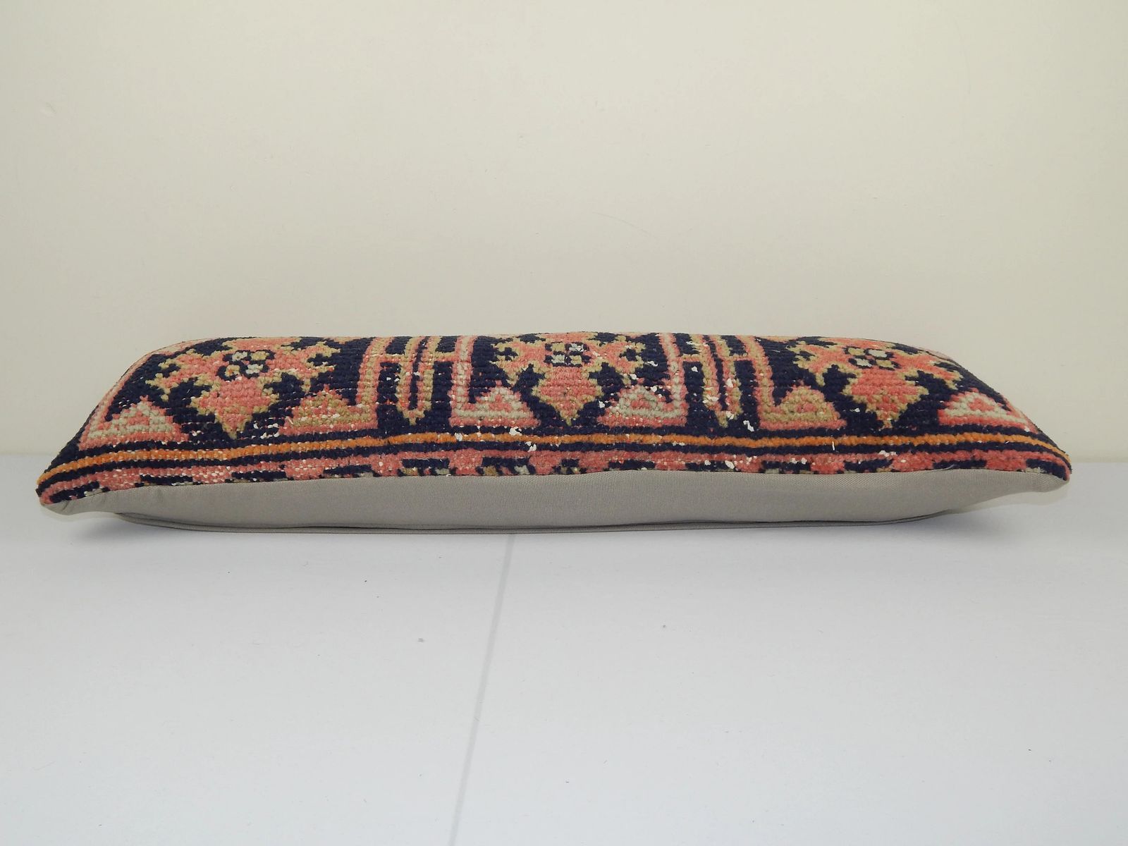 Blue Bohemian Bedding Wool Rug Pillow Cover Handmade Hippie Bed Pillow, Long Southwest Oushak Pillow, Shams Long Pillows For Bed photo furniture