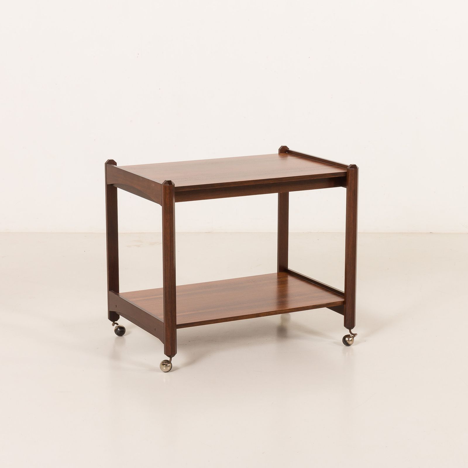 Italian Mid Century Bar Trolley, Serving Cart In Rosewood, 1960s photo for sale
